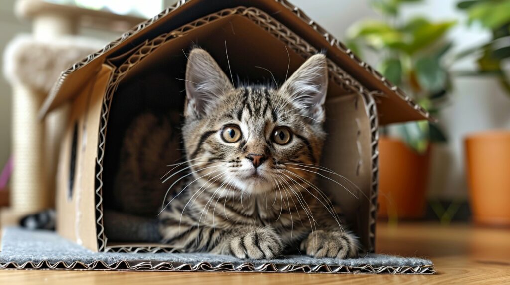 Fabriquer une maison pour chat en carton facile : tuto et astuces
