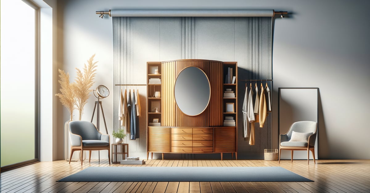 Armoire tendance 2026 moderne dans un intérieur élégant avec éclairage naturel.