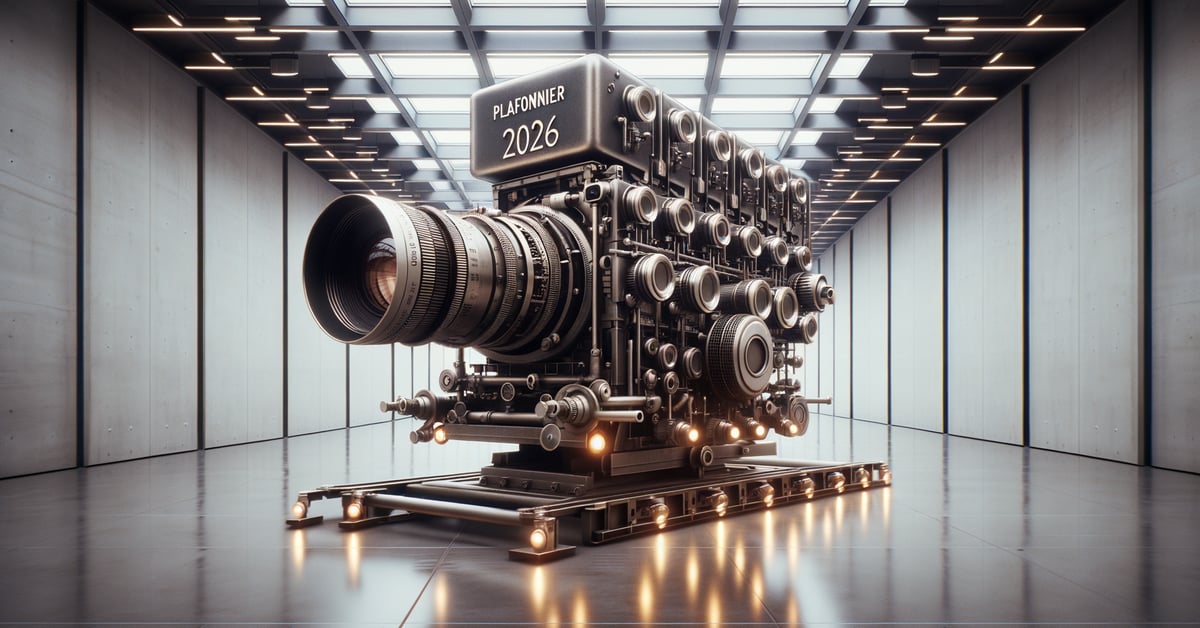 Plafonnier moderne 2026 capturé avec un Canon EOS R5 en lumière naturelle, montrant des textures réalistes.