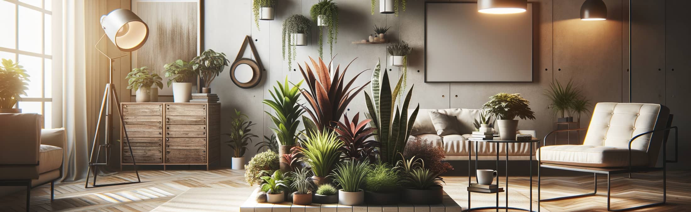 Photographie moderne de plantes d'intérieur tendance pour 2026 dans une maison élégante