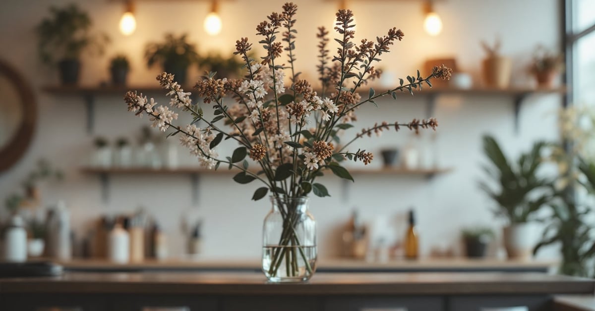 Décoration moderne d'un salon de coiffure avec éclairage naturel et ambiance épurée