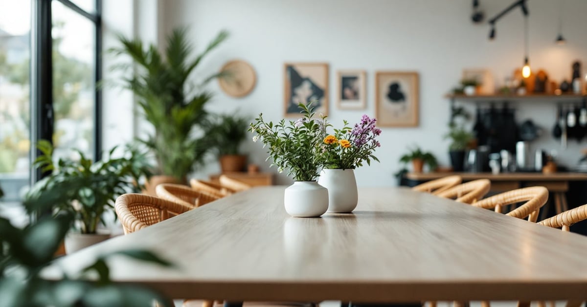 Idée déco salon moderne avec canapé élégant, lumière naturelle et décoration minimaliste tendance