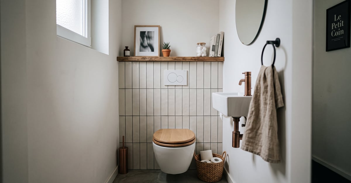 Idée déco toilette moderne avec accessoires élégants et ambiance soignée