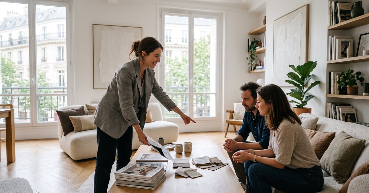 Idées décoration salon moderne avec canapé élégant, touches naturelles et aménagement chaleureux
