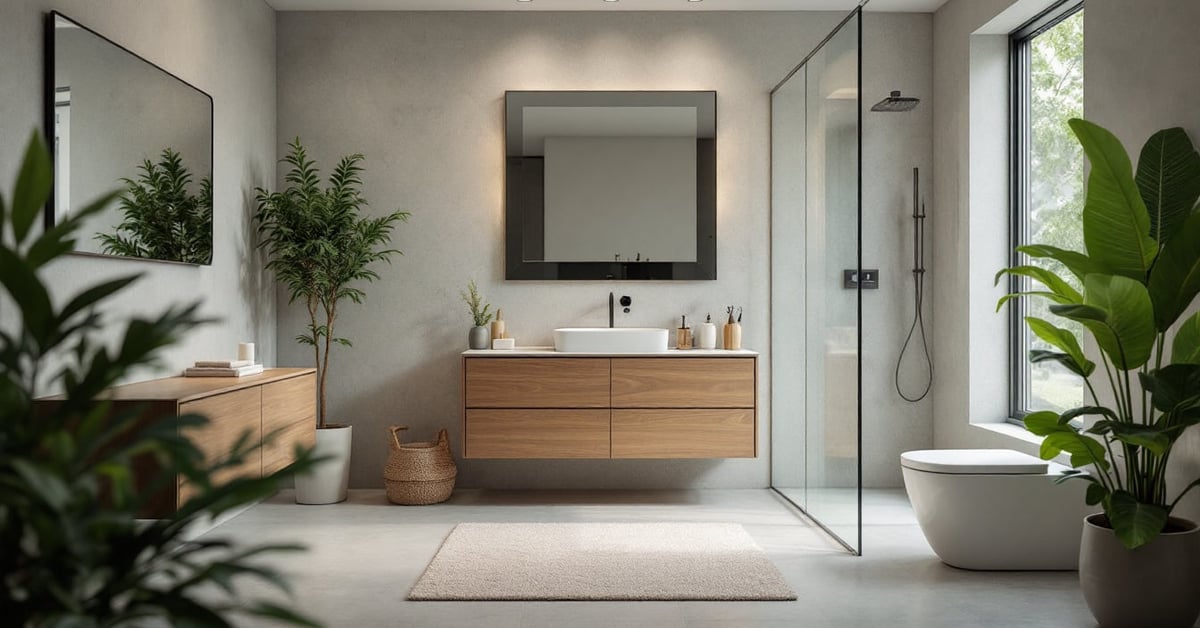 Meuble salle de bain design moderne avec matériaux nobles et finitions élégantes