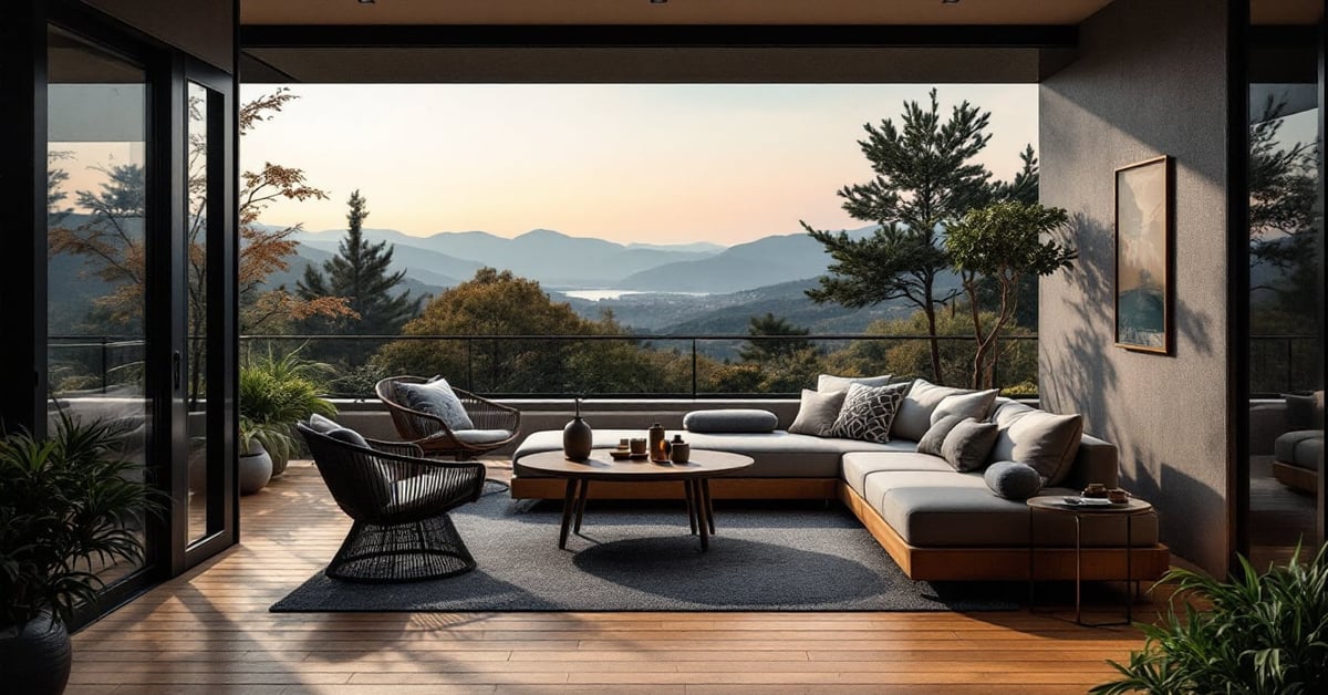 Façade de maison moderne avec décoration extérieure soignée et jardin aménagé — maison deco exterieur