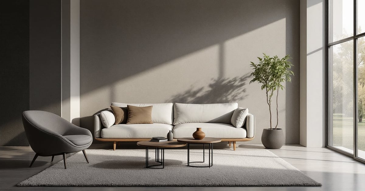 Meuble pas cher design dans un intérieur moderne épuré — salon contemporain tendance